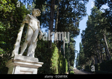 Statue im Boboli-Garten, Palazzo Pitti in Florenz, Italien Stockfoto