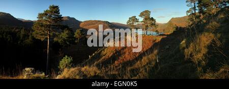 Keldas Winterabend - Sheffield Hecht und Ullswater vom Gipfel Stockfoto