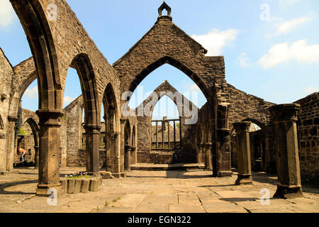 Antike Ruinen, St. Thomas Becket Kirche, Heptonstall, West Yorkshire, Nord-England, UK Stockfoto