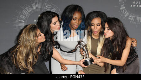 2014 MTV Video Music Awards - Presse-Lounge mit: Ally Brooke, Lauren Jauregui, Normani Hamilton, Dinah Jane Hansen, Camila Cabello, fünften Harmonie wo: Los Angeles, California, Vereinigte Staaten von Amerika bei: 24. August 2014 Stockfoto