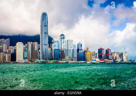 Skyline von Hong Kong China. Stockfoto