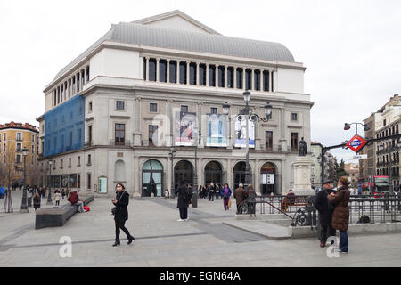 Klassische Oper Haus, Royal Theater, Teatro Real, Konzertsaal, Plaza de Isabel II-Madrid, Spanien Stockfoto