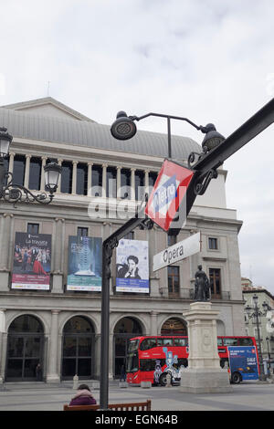 Klassische Oper Haus, Royal Theater, Teatro Real, Konzertsaal, Plaza de Isabel II-Madrid, Spanien Stockfoto