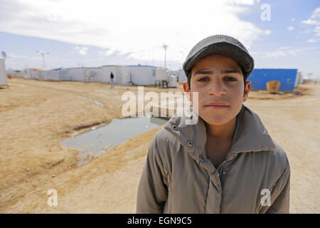 27. Februar 2015 - Al-Za'Tari r.c., Al-Mafraq, Jordanien - A Child von Al-Za'tari Camp für syrische Flüchtlinge in Jordanien. © Mustafa Bader/ZUMA Draht/Alamy Live-Nachrichten Stockfoto