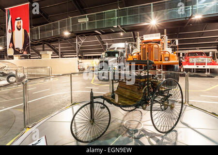 Benz Patent-Motorwagen im Emirates National Auto Museum in Abu Dhabi Stockfoto