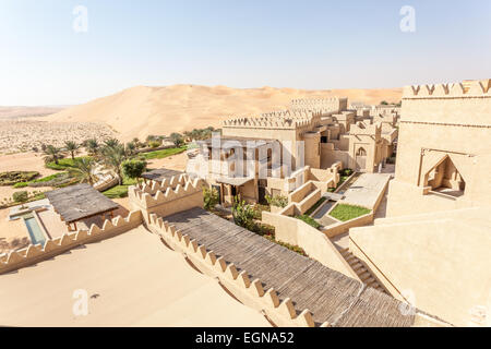 Desert Resort in das Emirat von Abu Dhabi, Vereinigte Arabische Emirate Stockfoto