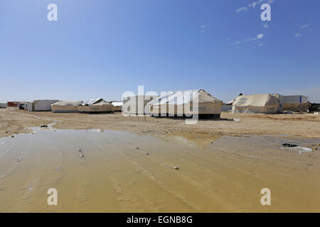 27. Februar 2015 - Al-Za'Tari r.c., Al-Mafraq, Jordanien - Gesamtansicht von Al-Za'tari Camp für syrische Flüchtlinge in Jordanien. © Mustafa Bader/ZUMA Draht/Alamy Live-Nachrichten Stockfoto