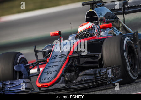 Barcelona, Katalonien, Spanien. 27. Februar 2015. KEVIN MAGNUSSEN (DEN) fährt ein McLaren tagsüber 02 der endgültige Formel Eins Vorsaison Tests am Circuit de Barcelona-Catalunya-Credit: Matthias Oesterle/ZUMA Wire/ZUMAPRESS.com/Alamy Live News Stockfoto