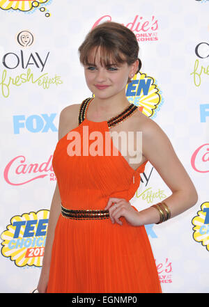 LOS ANGELES, CA - 10. August 2014: Joey King auf der 2014 Teen Choice Awards im Shrine Auditorium. Stockfoto