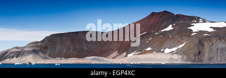 Weddell Sea Paulet Island, Adelie Pinguin-Kolonie auf Vulkanasche Stockfoto