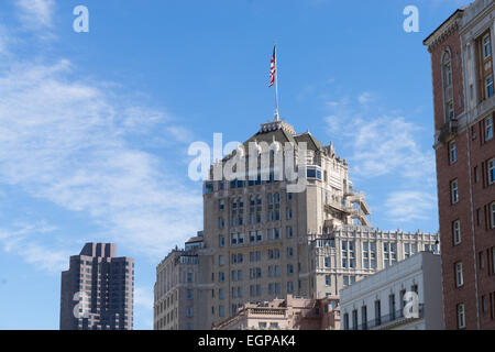 Historic Mark Hopkins Intercontinental Hotel, entworfen von Architekten, Wochen und Tage. Nob Hill, San Francisco. Stockfoto