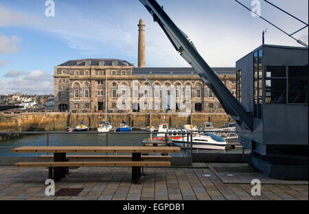 Royal William Yard, Plymouth, Devonshire, UK, formal Royal Navy Bevorratung Dept, jetzt umgewandelt in Wohnungen von Urban Splash. Stockfoto