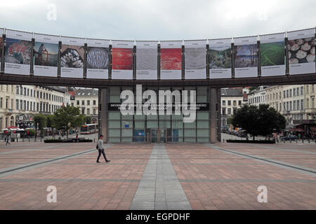 Die Mall, Gebäude des Europäischen Parlaments, Brüssel, Belgien. Stockfoto