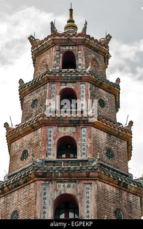 Asien, Vietnam, Da Nang.Old kaiserliche Hauptstadt Stadt Hue. Thien Mu Pagode Stockfoto