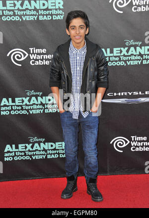 LOS ANGELES, CA - 6. Oktober 2014: Karan Brar auf die Welt-premiere von "Alexander und die schrecklich, schrecklich, No Good, Very Bad Day" am El Capitan Theatre in Hollywood. Stockfoto