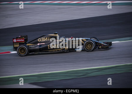 Barcelona, Katalonien, Spanien. 28. Februar 2015. ROMAIN GROSJEAN (FRA) fährt einen Mercedes tagsüber 03 der letzte Formel Eins Vorsaison Tests am Circuit de Barcelona-Catalunya-Credit: Matthias Oesterle/ZUMA Wire/ZUMAPRESS.com/Alamy Live News Stockfoto