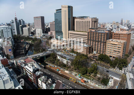 Luftaufnahme der Ochanomizu Station, Tokyo, Japan Stockfoto