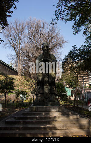 Statue von Konfuzius, Yushima Seido, Bunkyo-Ku, Tokyo, Japan Stockfoto