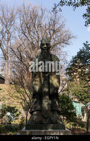 Statue von Konfuzius, Yushima Seido, Bunkyo-Ku, Tokyo, Japan Stockfoto