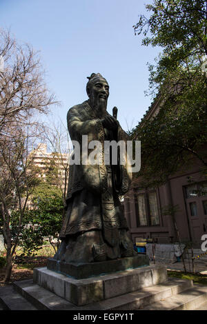 Statue von Konfuzius, Yushima Seido, Bunkyo-Ku, Tokyo, Japan Stockfoto