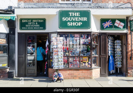 Geschenk und Souvenir-Shop in London, Warwickshire Stockfoto