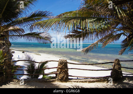 Weißen Sandstrand von Mombasa North Coast Beach, Mombasa, Kenia, Afrika Stockfoto