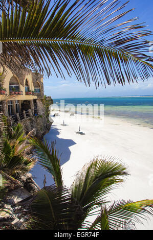 Weißen Sandstrand von Mombasa North Coast Beach, Mombasa, Kenia, Afrika Stockfoto