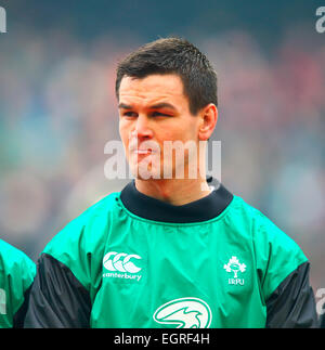 Dublin, Irland. 1. März 2015. 6 Nationen internationale Rugby-Meisterschaft. Irland gegen England. Jonathan Sexton (Irland). Bildnachweis: Aktion Plus Sport/Alamy Live-Nachrichten Stockfoto