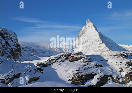 Matterhorn, Zermatt, Schweiz von Rotenboden Stockfoto