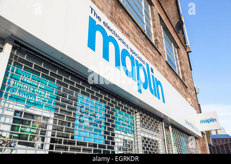 Elektronik Fachgeschäft. Maplin store, Nottingham, England, Großbritannien Stockfoto