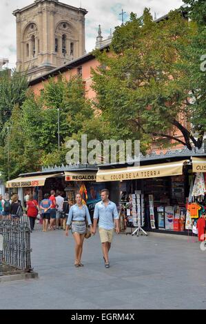 Plaza de Bib-Rambla Granada Spanien Stockfoto