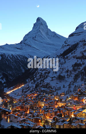 Matterhorn, Zermatt, Schweiz Stockfoto