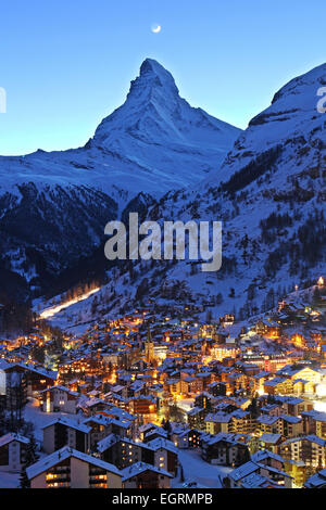 Matterhorn, Zermatt, Schweiz Stockfoto