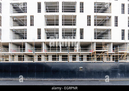 Bau eines Wohnblocks Stockfoto