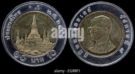 10 Baht Münze, Thailand Stockfoto