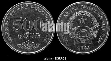 500 Dong Münze, Vietnam, 2003 Stockfoto