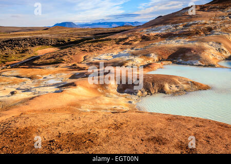 Hot Pool am Krafla Vulkanfeld in Island Stockfoto