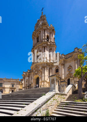 Die Kathedrale von San Giorgio, Modica, Provinz Ragusa, Sizilien, Italien Stockfoto