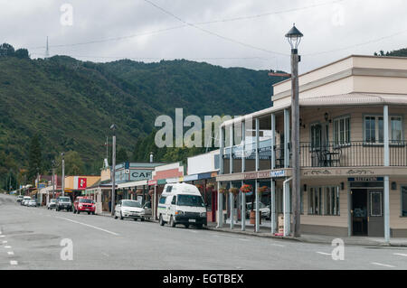 Broadway, Reefton, West Coast, Südinsel, Neuseeland. Stockfoto