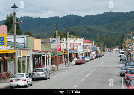 Broadway, Reefton, West Coast, Südinsel, Neuseeland. Stockfoto