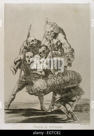 Francisco Goya (1746-1828). Capricen. Plaque 77. Was tut man in die andere. Prado-Museum. Madrid. Stockfoto