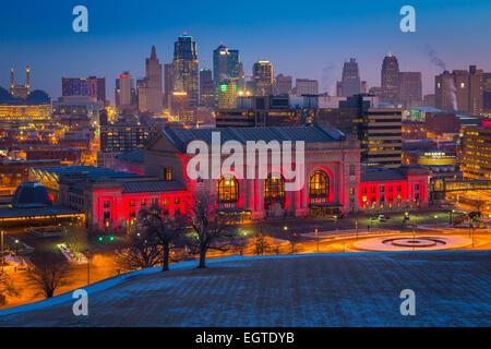 Kansas City (oft als K.C) ist die bevölkerungsreichste Stadt im US-Bundesstaat Missouri. Stockfoto