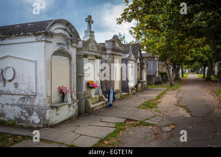 Lafayette Cemetery im Garden District von New Orleans, Louisiana. Konföderierten General Harry T. Hays und Samuel Jarvis Peters, Stockfoto