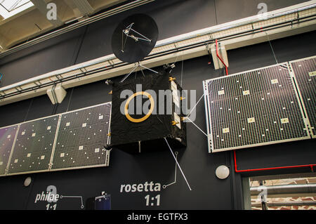 Techmanie Science Center Modell Rosetta-Sonde und Roboter Lander Philae Stockfoto