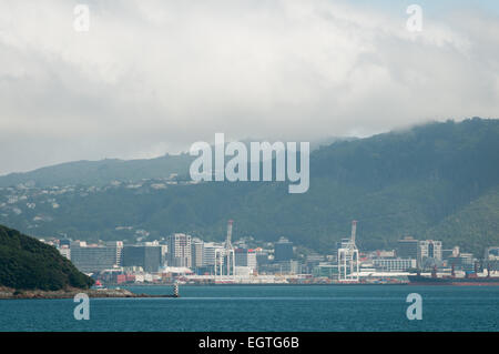 Wellington Harbour, Nordinsel, Neuseeland. Stockfoto