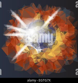 abstrakte Explosion planet Stockfoto