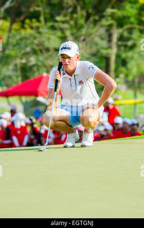 Chonburi, Thailand. 1. März 2015. Stacy Lewis von Staaten in Honda LPGA Thailand 2015 im Siam Country Club, Pattaya Old Course am 1. März 2015 in Chonburi, Thailand. Bildnachweis: Chatchai Somwat/Alamy Live-Nachrichten Stockfoto