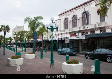 Art-Deco-Architektur auf Emerson Street, Napier, Hawkes Bay, North Island, Neuseeland. Stockfoto