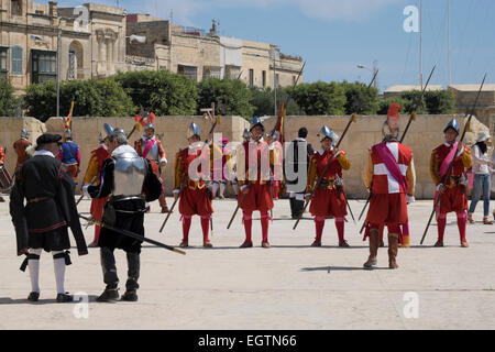 Mittelalterlichen Reenactment in Birgu in Malta Stockfoto