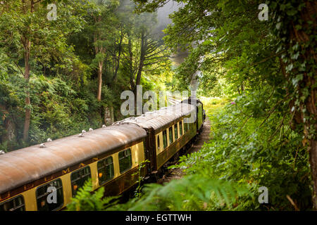 Ein Dampf Lok 44806 (Elster/Kenneth Aldcroft) auf der North Yorkshire Moors Railway Reisen Beck Durchgangsbohrung Stockfoto